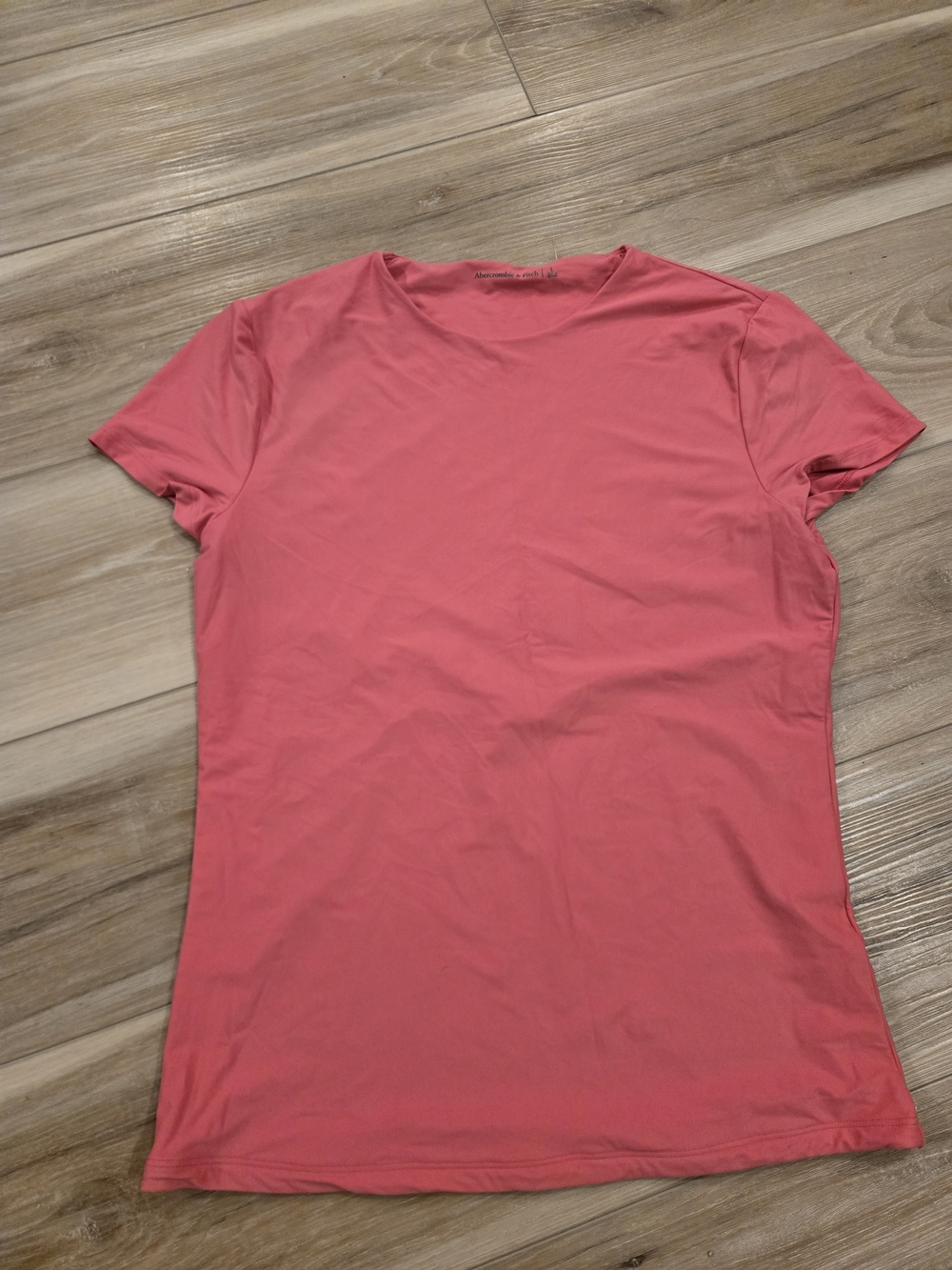 Abercrombie & Fitch Coral Pink Short Sleeve Crew Baby Tee